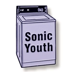 SONIC YOUTH 1995 RECORD WASHING MACHINE OIL DRIPPED ENAMEL LAPEL PIN BROOCH NWT